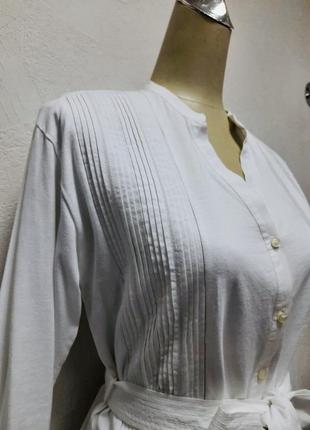 Рубашка женская белая c поясом jysho5 фото