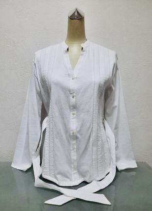 Рубашка женская белая c поясом jysho3 фото