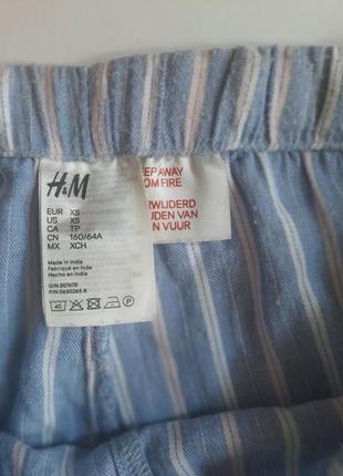 Штани коттонові для дому низ піжами h&m xs s 6 8 34 363 фото