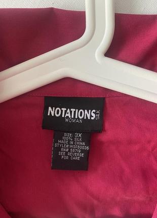 Нова шовкова блуза notations 3х 4