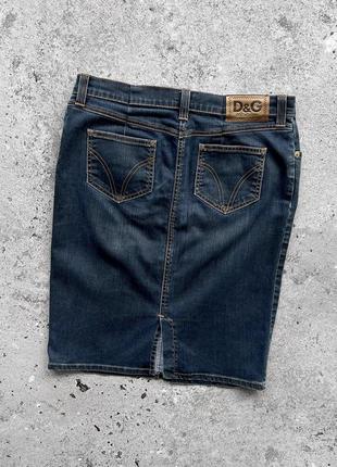 Dolce&gabbana vintage denim skirt жіноча джинсова спідниця1 фото