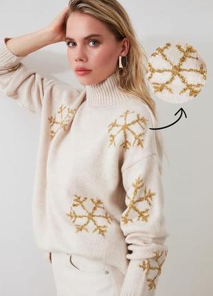 Рождественский свитер со снежинками4 фото