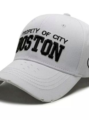 Кепка бейсболка boston (бостон) с изогнутым козырьком, унисекс wuke one size2 фото