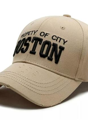 Кепка бейсболка boston (бостон) с изогнутым козырьком, унисекс wuke one size4 фото