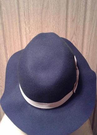 Фетровая шляпа. шляпка. капелюшок с yt ,jkmibvb полями.c&a2 фото