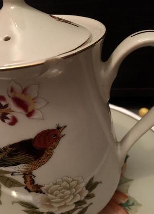 Большой фарфоровый чайник (костяной фарфор ) chori murakami номерной