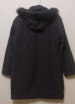 Пальто на синтапоне плащ длинная куртка с капюшоном размер s2 фото