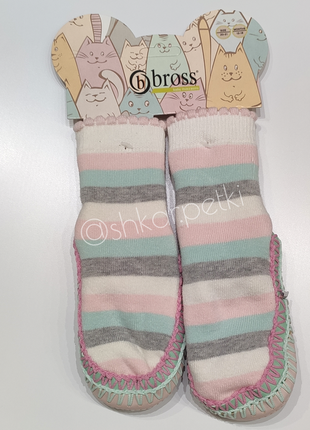 Нарядные чешки с носочком для девочки bross Moccasins набор упаковка5 фото