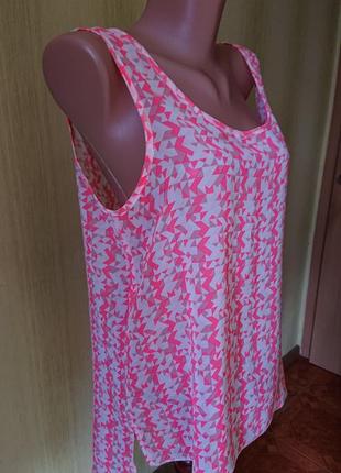 Женская легкая блуза с удлиненной спинкой р.44/46/48 блузка блузочка майка6 фото