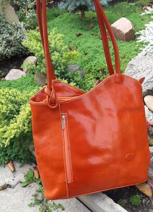 Шикарная брендовая кожаная сумку от vera pella италия