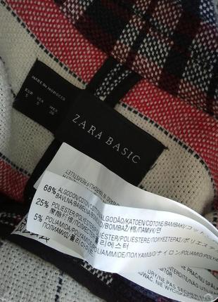 Стильний піджак zara в клітку з бічними кишенями5 фото