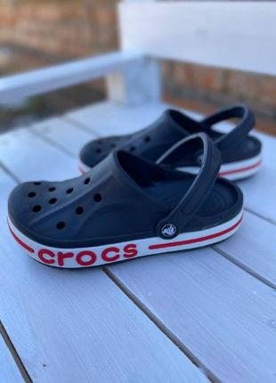 Крокси  жіночі чоловічі  сабо crocs bayaband clog navy крокси унісекс синього кольору3 фото