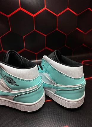Кросівки air jordan retro 1 mid - island green7 фото