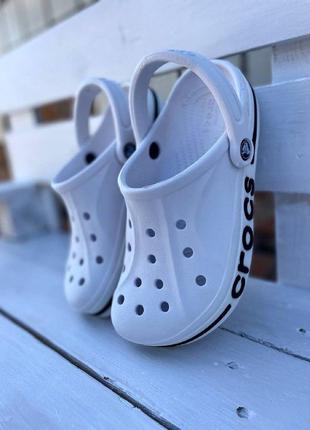 Крокси жіночі чоловічі сабо crocs bayaband clog white крокси баябенд білого кольору1 фото
