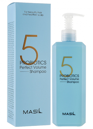 Мягкий шампунь для объема волос masil 5 probiotics perfect volume shampoo 500 ml1 фото