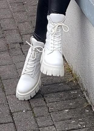 Ботинки утеплені берцы кожа натуральная ботинки