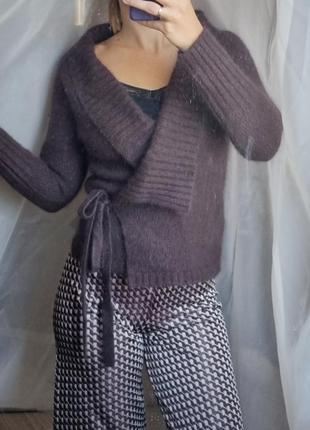 Ангоровый свитер на запах женственный теплый3 фото