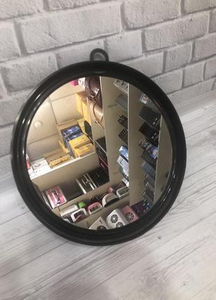 Дзеркало кругле парикмахерське “чорне” (yb-509)