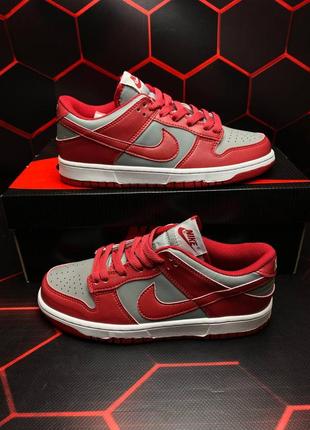 Кросівки dunk low retro medium grey red