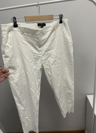 Білі вкорочені брюки, бріджі1 фото