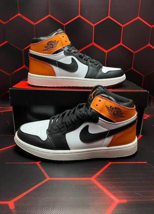 Кросівки air jordan retro 1 high orange black