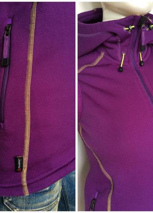 Haglöfs практичный жилет с капюшоном яркого фиолетового цвета4 фото