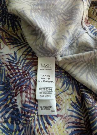 Блуза из натуральной ткани в тропический принт5 фото