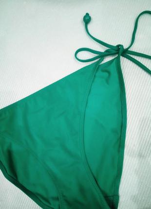 Uk16/eur 44 новые плавки-бикини на завязках, зелёного цвета george2 фото