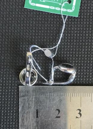 Новые родированые серебряные серьги с куб.цирконием серебро 925 пробы5 фото