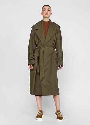 Жіночий oversize тренч хакі