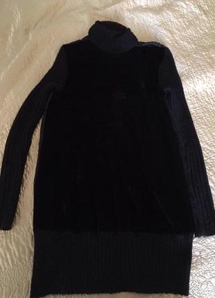 Сукня туніка оксамит, шовк marilyn monroe, пр. італія, розмір універсальний ( xxs, xs)3 фото