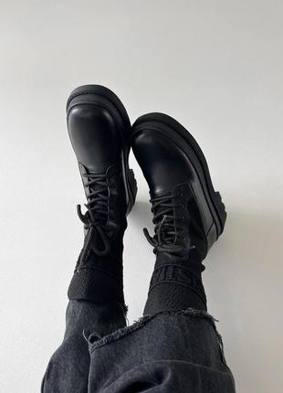 Крутейшие женские ботинки в стиле christian dior black sock чёрные8 фото