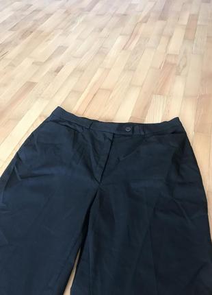 Женские  укороченные брюки-палацо с манжетом.2 фото