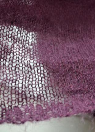 Шерстяной мохеровый свитер джемпер цвета марсала р.s-m 100% шерсть3 фото