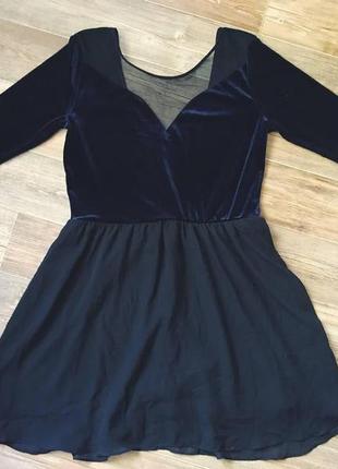 Платье  велюр велюровое короткое zara