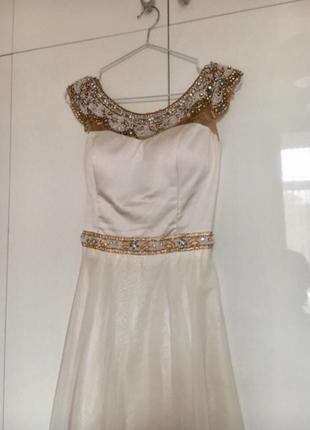 Выпускное, свадебное платье sherri hill оригинал размер 8 (44) шлейф3 фото