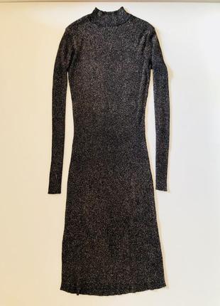 Платье в рубчик с люриксовой нитью1 фото