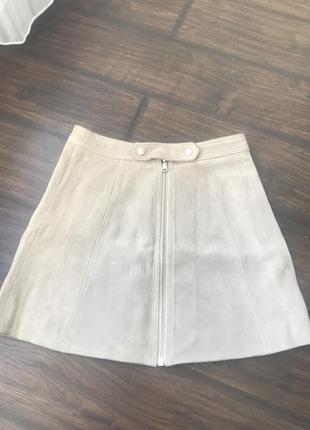 Юбка натуральный замш
