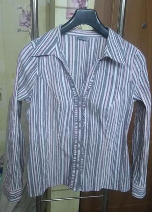 Фирменная стрейчевая блуза рубашка в сердца per una р.14 (турция)1 фото