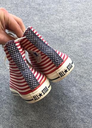 Оригинальные лимитированные кеды converse all star chuck taylor unisex americana printed hi top sneakers кроссовки4 фото