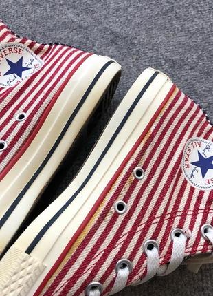 Оригинальные лимитированные кеды converse all star chuck taylor unisex americana printed hi top sneakers кроссовки7 фото