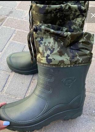 Акція!!! мужские сапоги 41-46р eva утепление ,чоботи,резина,рибалка