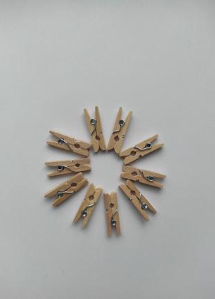Прищепки   декоративные набор 10 шт- 2,5 см