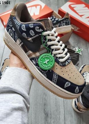 Кроссовки nike travis scott x nike air force low cactus jack 5