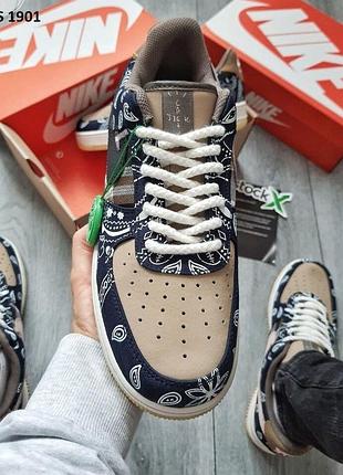 Кроссовки nike travis scott x nike air force low cactus jack 2