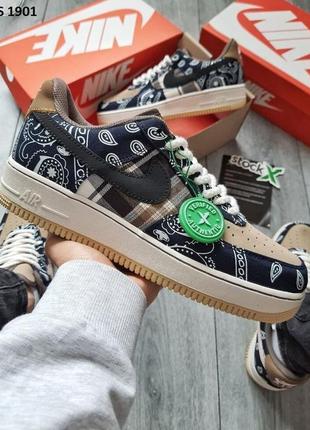 Кроссовки nike travis scott x nike air force low cactus jack