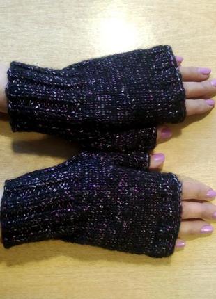 Митенки перчатки без пальцев теплые - зима/демисезон