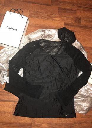 ✨ класна чорна кофточка з рукавами в сіточку ✨нове надходження 💫