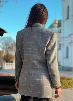 Брендовый шерсть шерстяной кашемир классический классика пиджак жакет оверсайз удлинённый10 фото