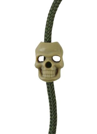 Стопери череп для шнурка 10шт kombat uk skull cord stoppers 4433138 койот